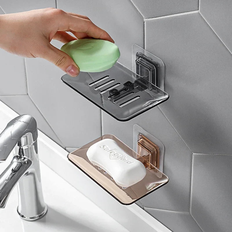 No-Drill Wall Mounted Double Layer Soap Dish | Self-Adhesive