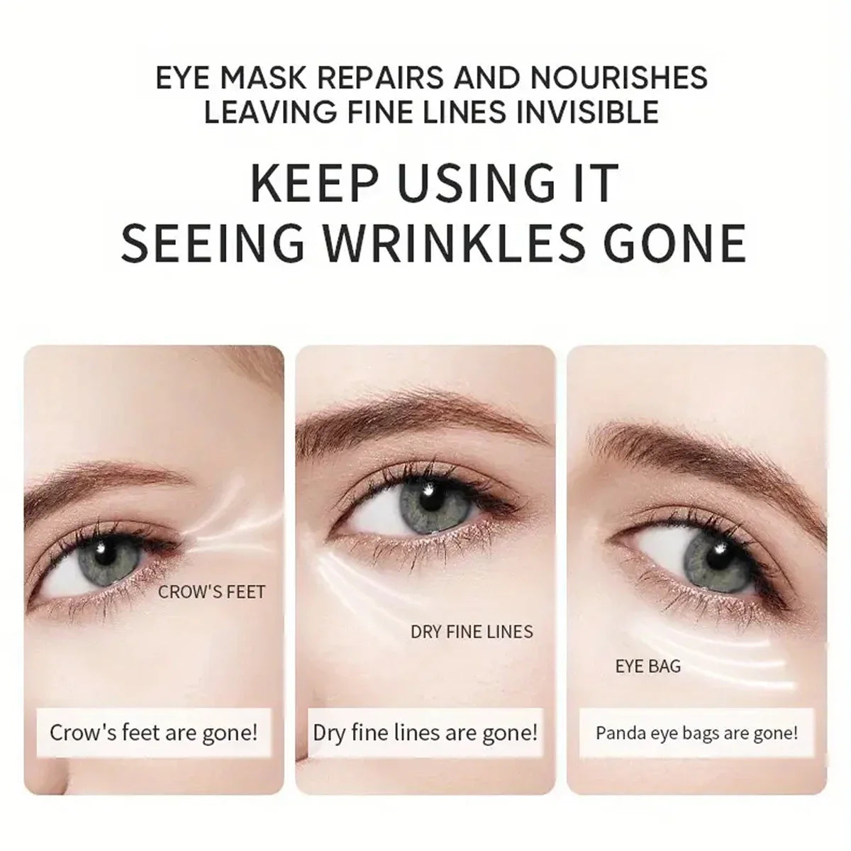 60-Piece Aloe Vera Collagen Eye Masks – Dark Circles & Firming