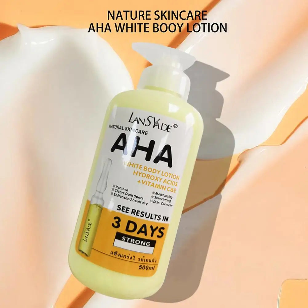 500ml Vitamin C & AHA Brightening Body Lotion | Deep Moisturizer