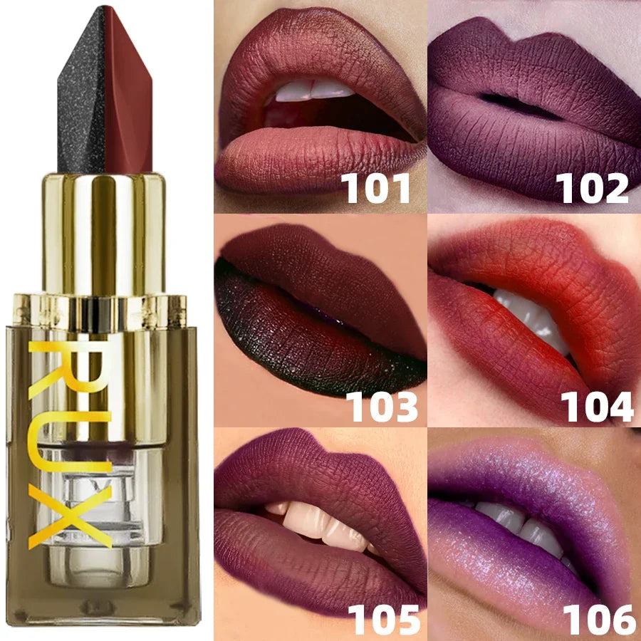 KAFURUX Glitter Two-Tone Gradient Lipstick | Matte Shimmer