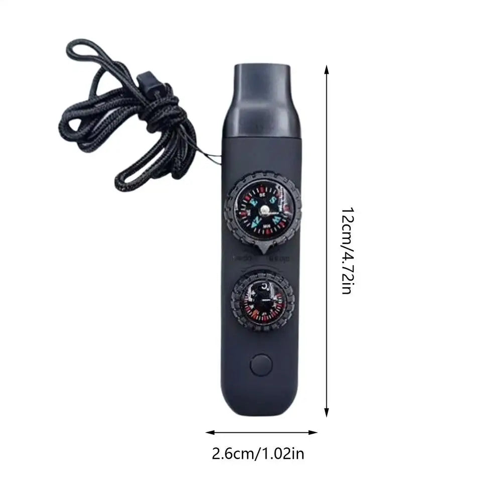 7-in-1 Survival Whistle Outdoor Portable Light Women Men Safety Gear