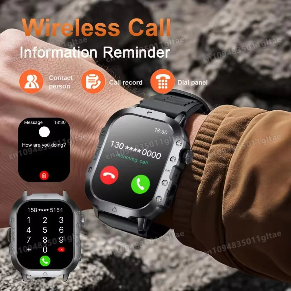 2026 Smart Watch Men's Outdoor Voice Assistant Bluetooth Call LED