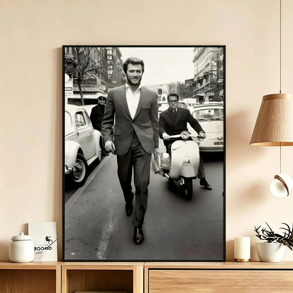 Clint Eastwood HD Art Poster – Waterproof Sticky Wall Decor