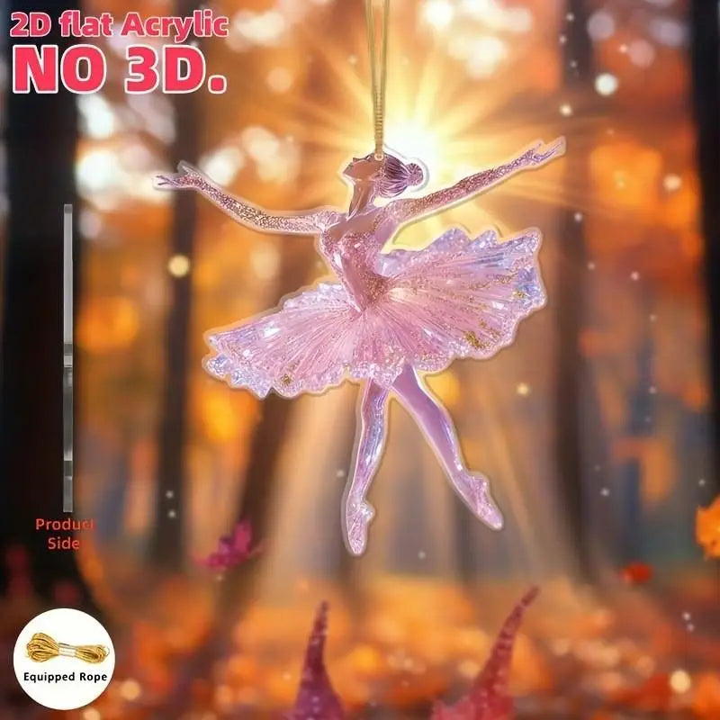 Sparkling Ballerina Acrylic Christmas Ornament | Holiday Decor