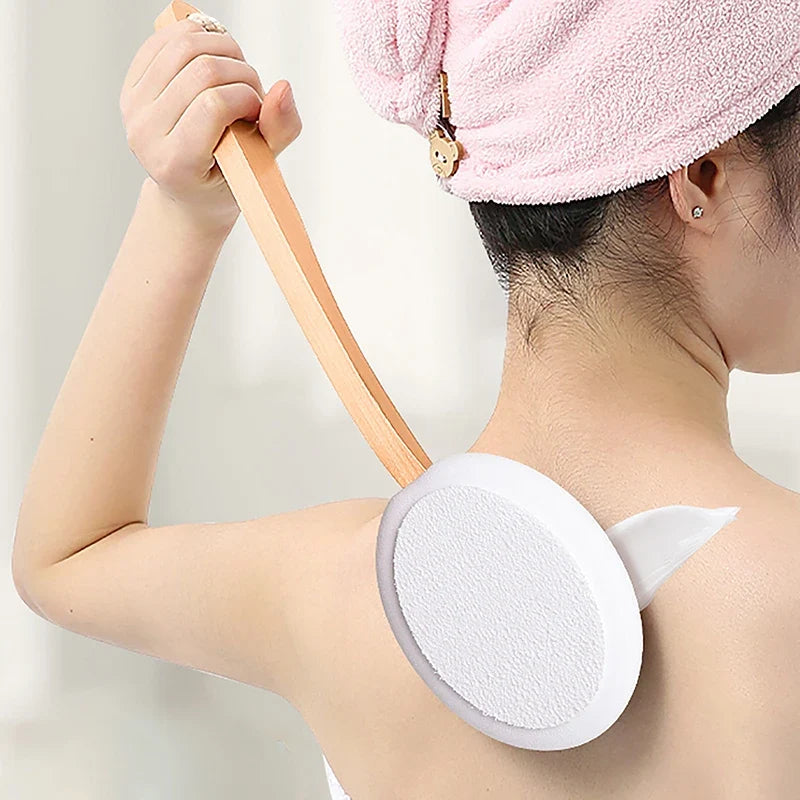 Long Handle Lotion Applicator & Body Brush – Back & Sunscreen