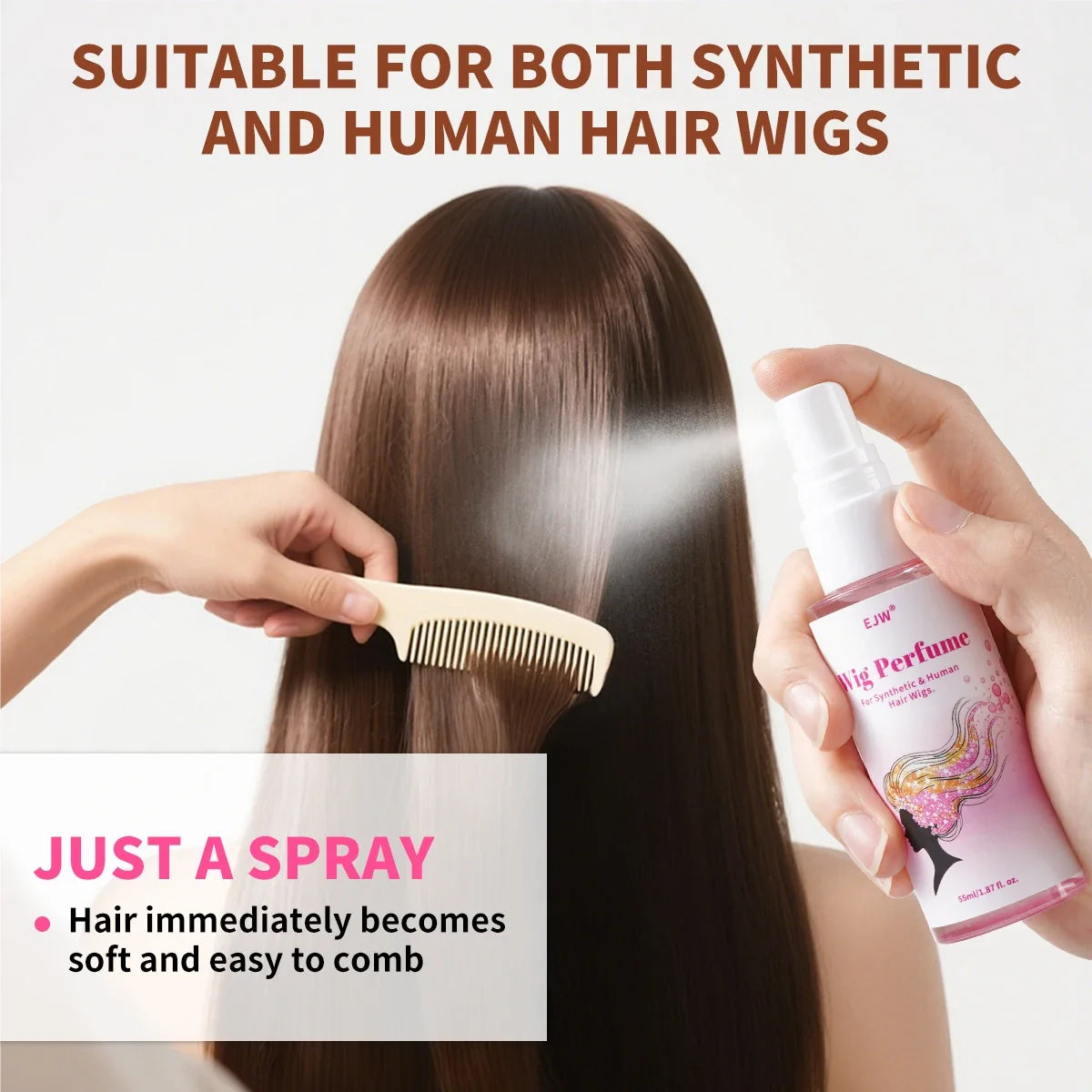 2-in-1 Wig Spray Leave-In Conditioner & Detangler for Wigs