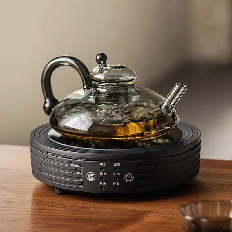 600ml Glass Teapot with Infuser & Warmer | Electric Tea Maker