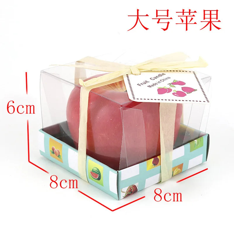 Creative Christmas Eve Gifts Apple Candles Fruit Birthday Decorations