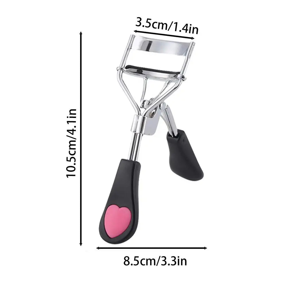 Heart Shape Handle Eyelash Curler with Replacement Pads