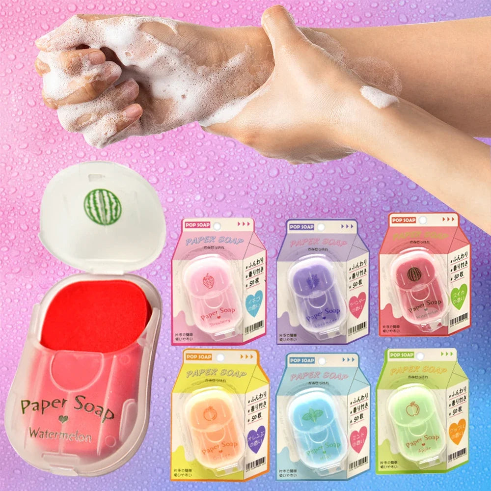 Portable Hand Soap Sheets for Travel – 50 Dissolving Sheets