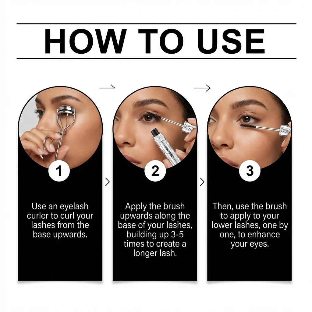 Curling Black Mascara Lash Natural Lengthening Setting Volumizing