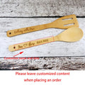 Personalized Bamboo Spoon & Spatula Set | Engraved Kitchen Gift