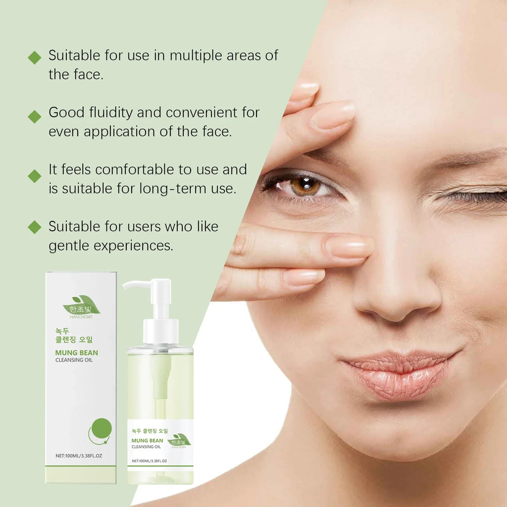 Mung Bean Cleansing Oil – Face, Eye & Lip Makeup Remover 100ml