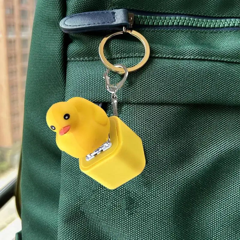 Keyboard Bag Charm Fidget Clicker Small Backpack Ornament Duck Shape