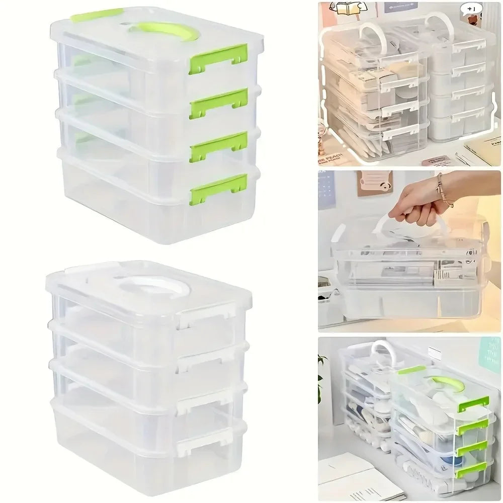 Building Blocks Storage Box Transparent Visibility Tool