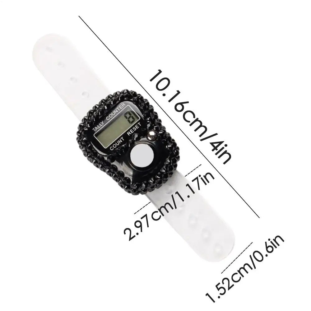 Finger Counter Clicker LCD Digital Display Resettable Lap Record Ring