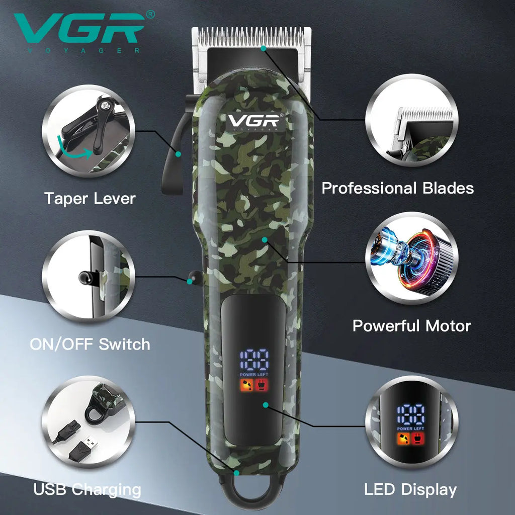 VGR V-665 Professional Cordless Hair Clipper for Men