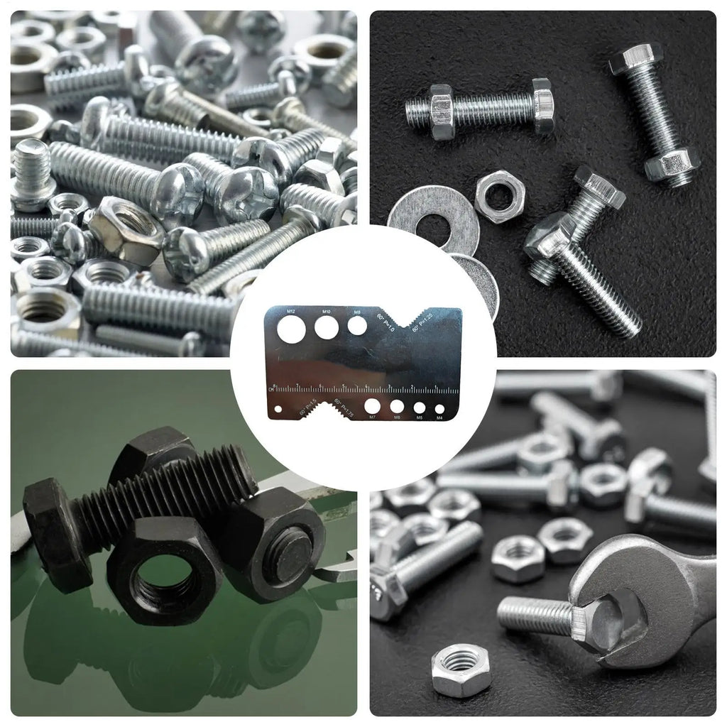 Stainless Steel Screw Thread Gauge | Compact Size Finder Tool