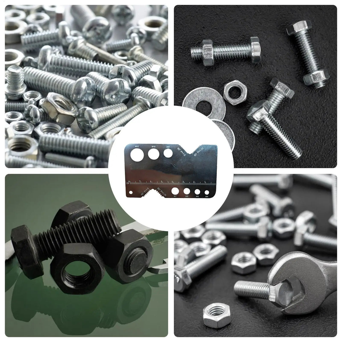 Stainless Steel Screw Thread Gauge | Compact Size Finder Tool