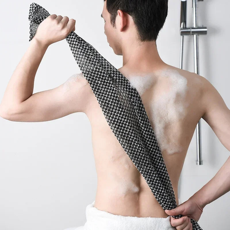 2-Pack Ultra-Long Exfoliating Back Scrubber Towels – Silver-Ion