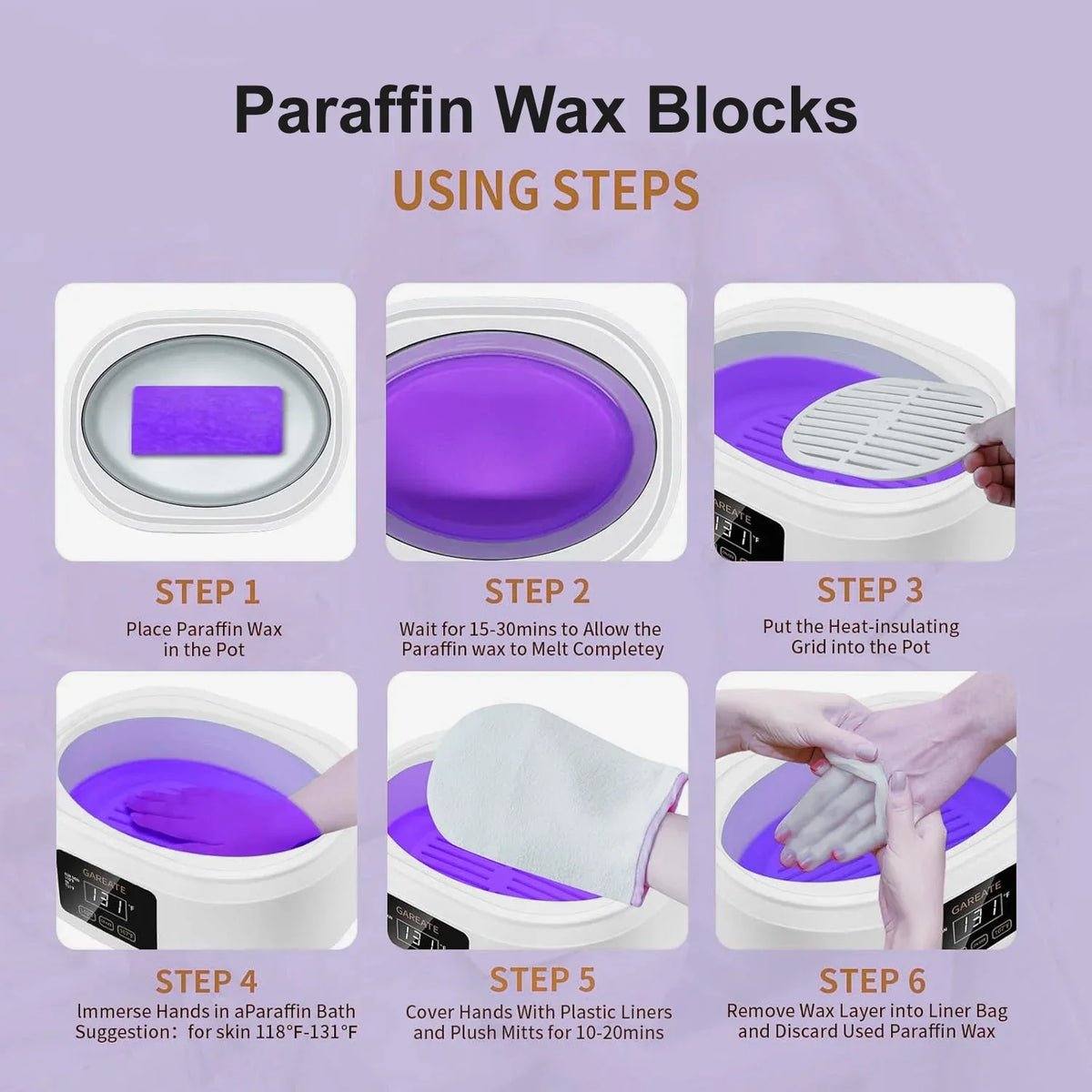 1 Care Paraffin Moisturizing Hands Feet Mask Peel Off SPA Restores