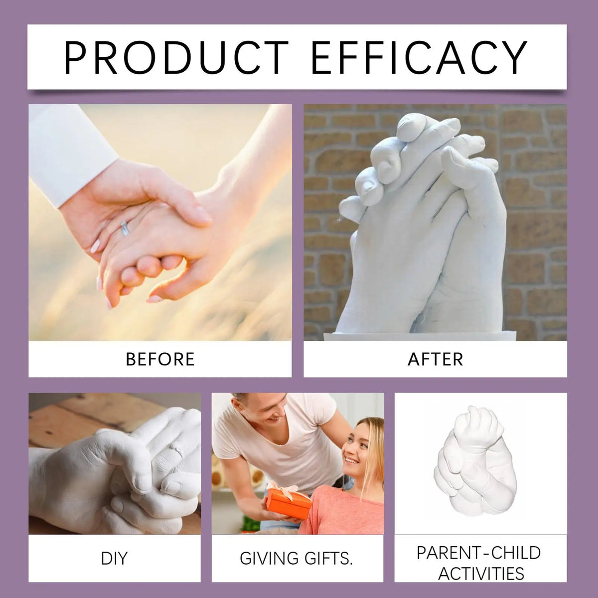 DIY Hand Casting Kit – Couples & Family Plaster Mold Keepsake