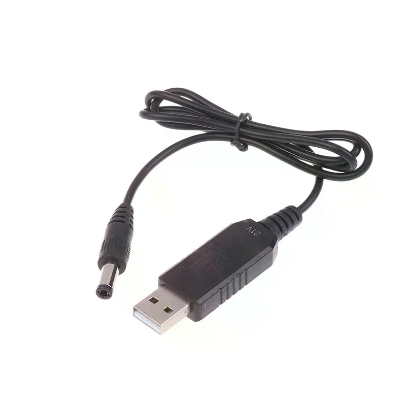 USB 5V 21V Boost Charging Cable Power Line DC Interface Lithium