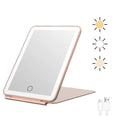 Rechargeable Travel Makeup Mirror Portable Lighted Beauty 3 Lighting