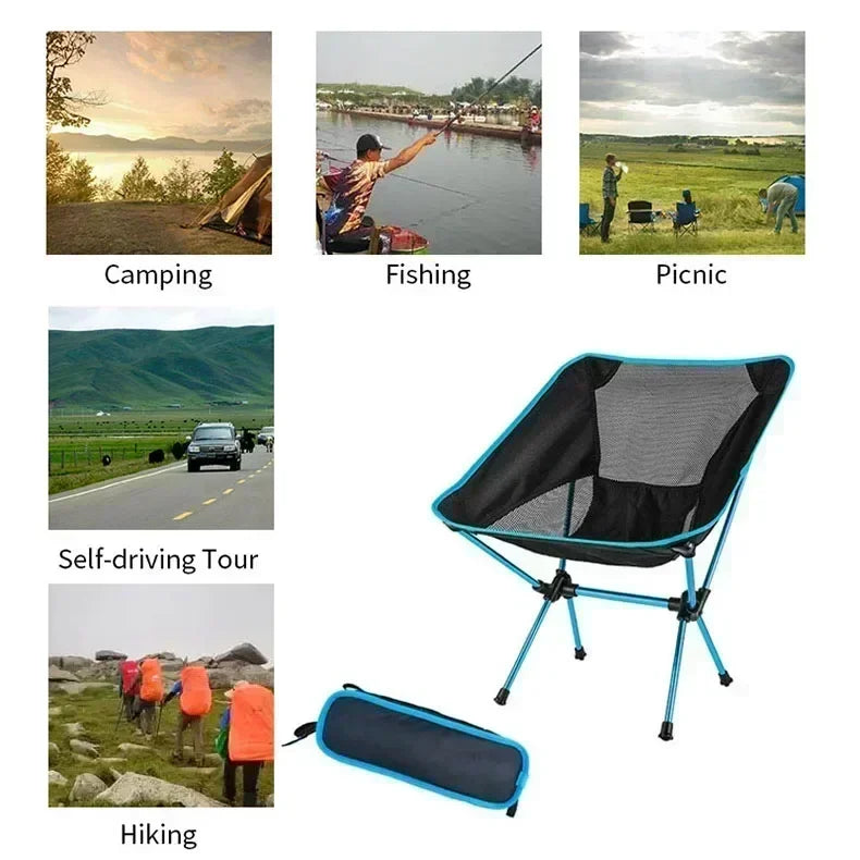 Ultralight Folding Camping Chair – Portable Beach & Outdoor Seat