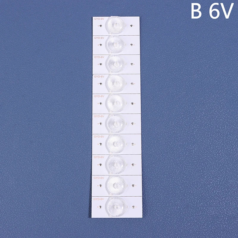 10Pcs SMD LED Beads 3V 6V TV Backlight Strip Repair 32–65 Inch