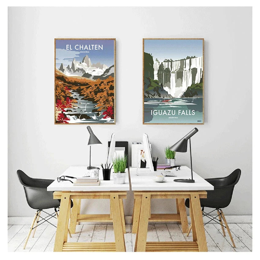 Argentina Vintage Travel Canvas Poster | Retro Wall Art