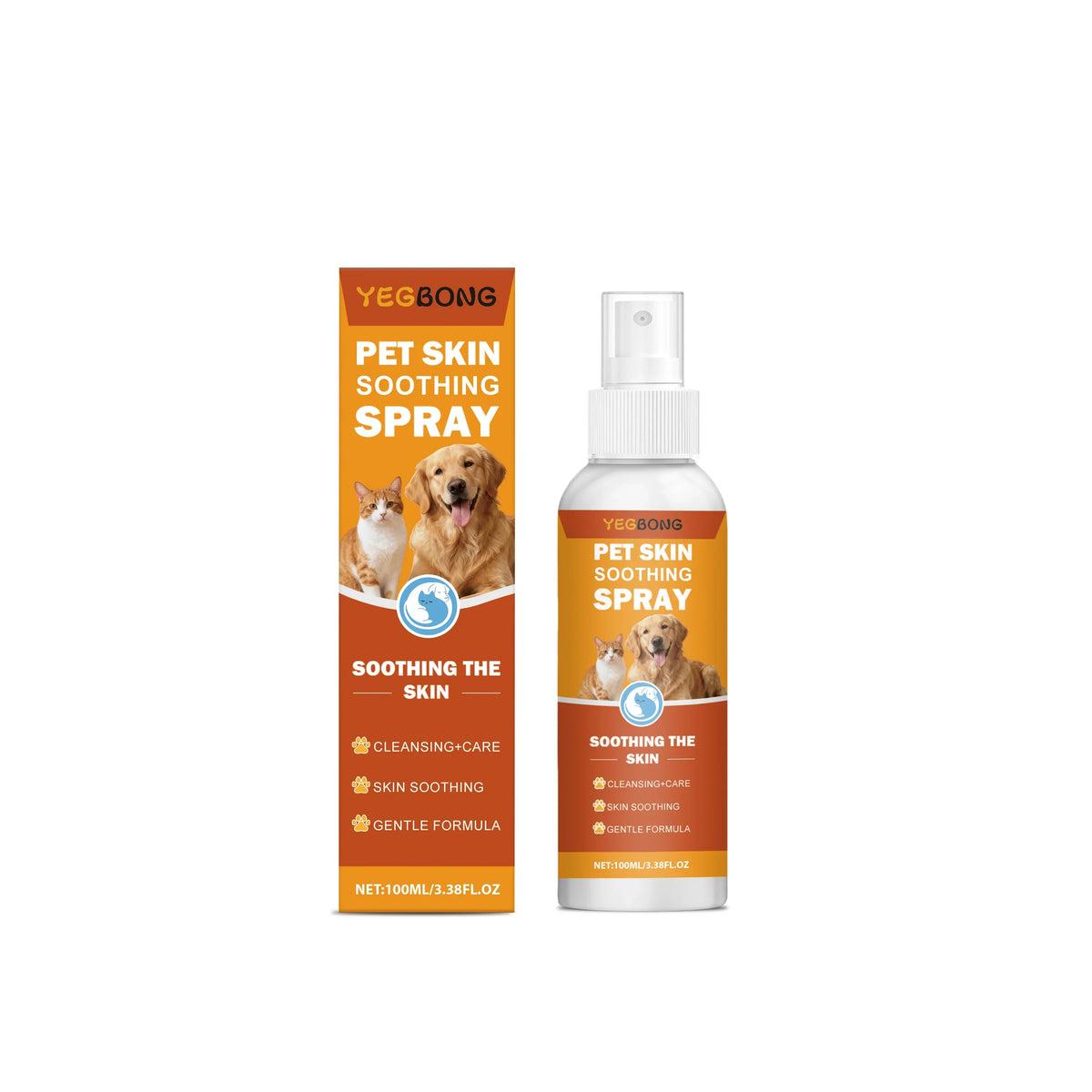 YEGBONG Pet Skin Soothing Spray – Itch Relief Dogs & Cats