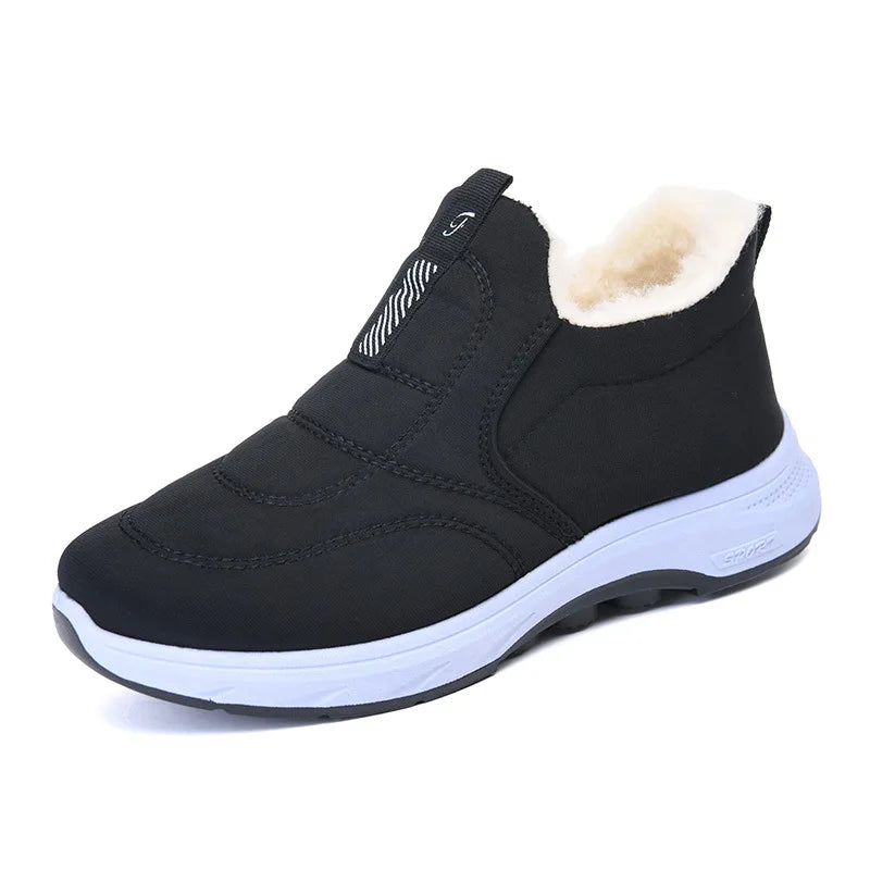 Women's Winter Snow Boots – Velvet Lined Warm Slip-On Mid-Calf