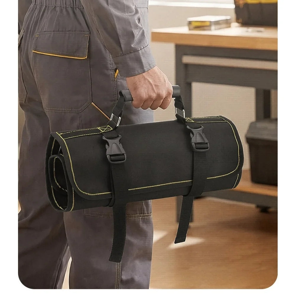 Roll-Up Tool Bag 35-Pocket Canvas Organizer | Electricians