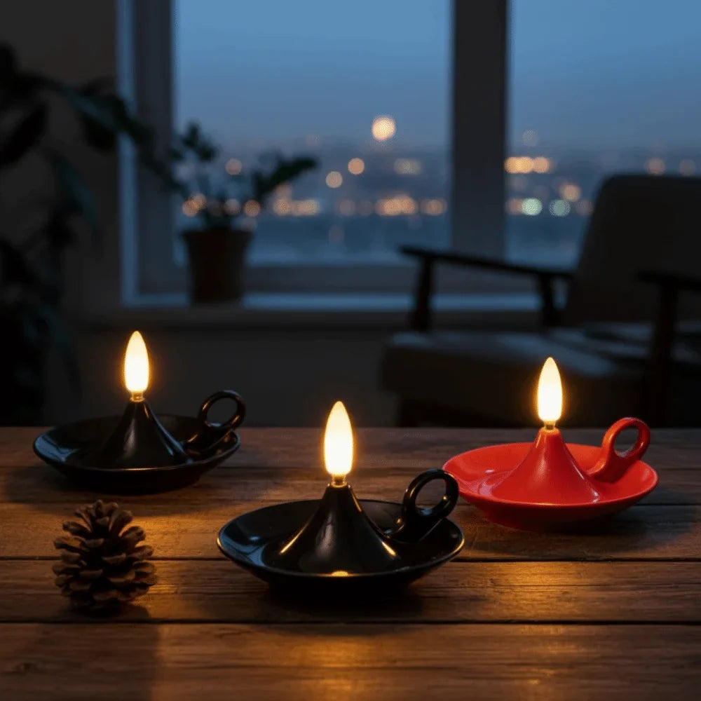 LED Electronic Diya Candle Lamps – Festival Set of 4 | Flameless