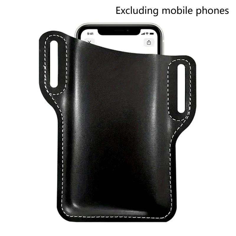 PU Leather Phone Belt Bag – Sports Waist Pack for Outdoors