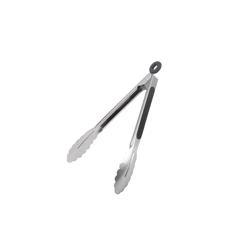 Stainless Steel BBQ Tongs – Anti-Scald Food Gripper 9 Inch