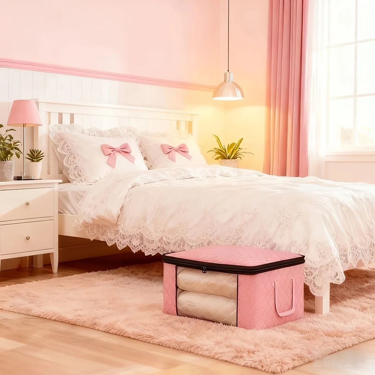 Foldable Clothes & Blanket Storage Bags with Clear Window