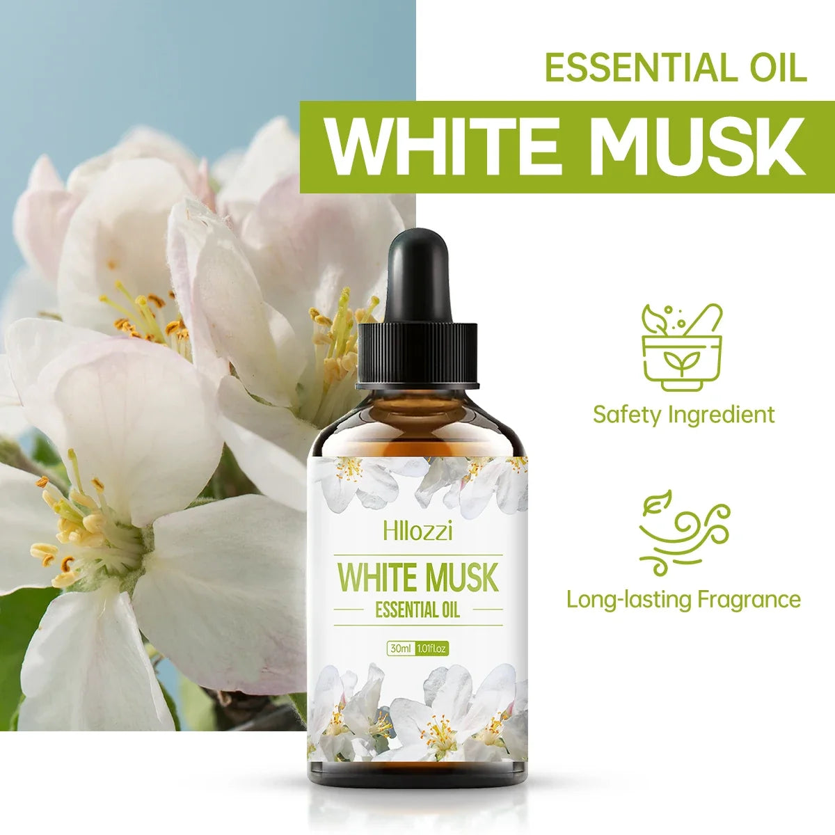 White Musk & Vanilla Essential Oil – Skin, Hair & Aromatherapy