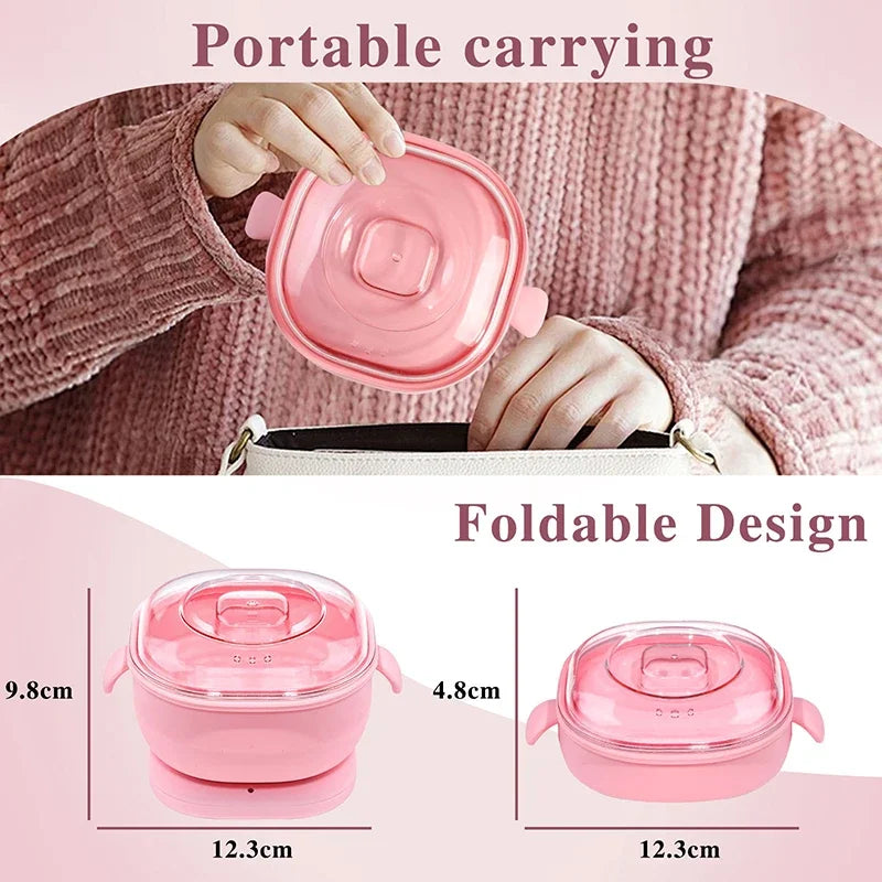 2026 Foldable Silicone Wax Heater Portable Hair Removal Machine Heat