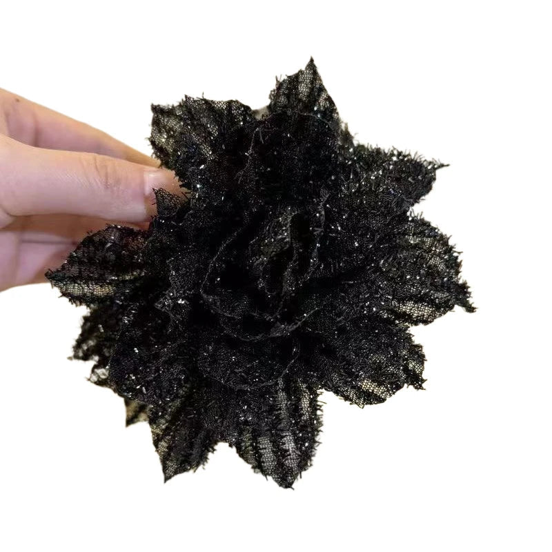 Mesh Flower Hair Claw Clip – Women's Shark Ponytail Clip