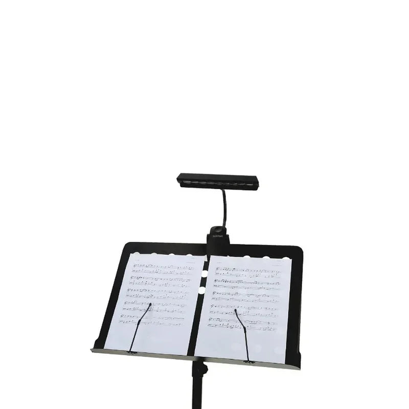 10 LED White Reading Orchestral Sheet Music Stand Light Lamp Battery