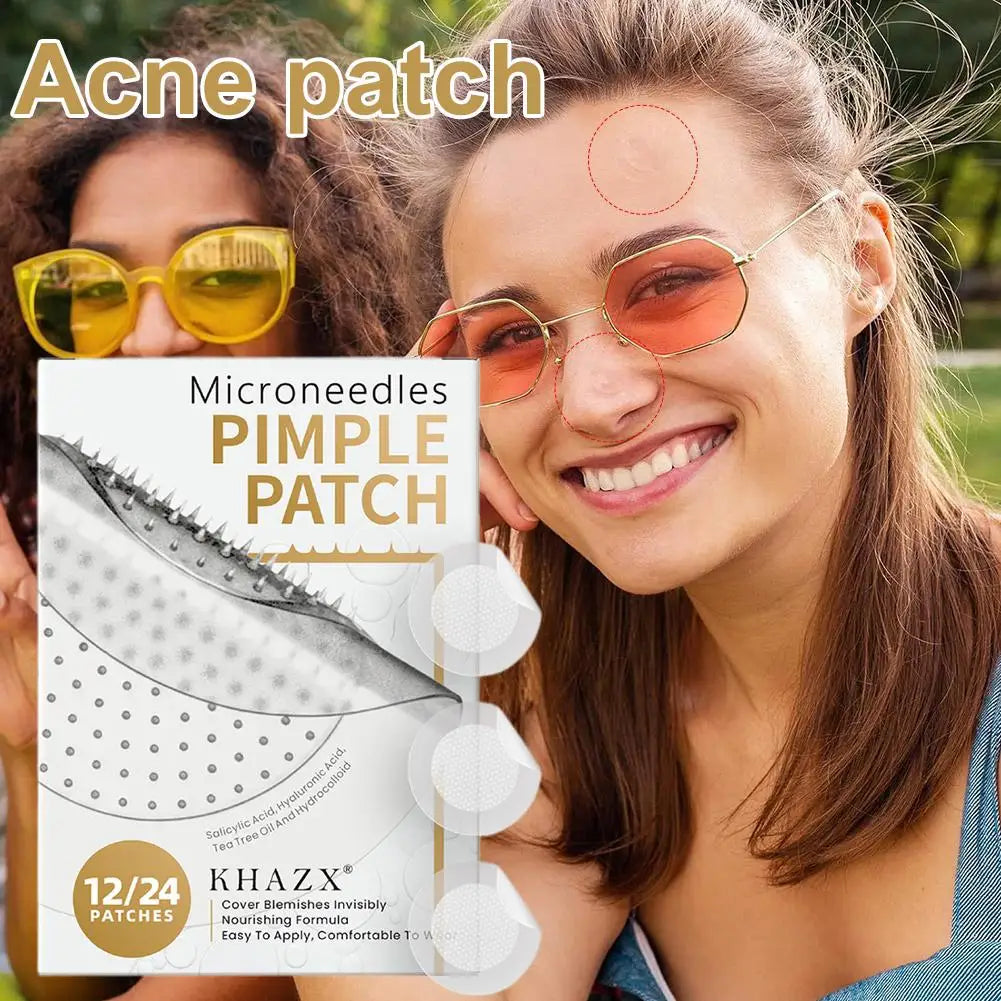 Microneedle Hydrocolloid Acne Patches – Invisible Overnight Spot