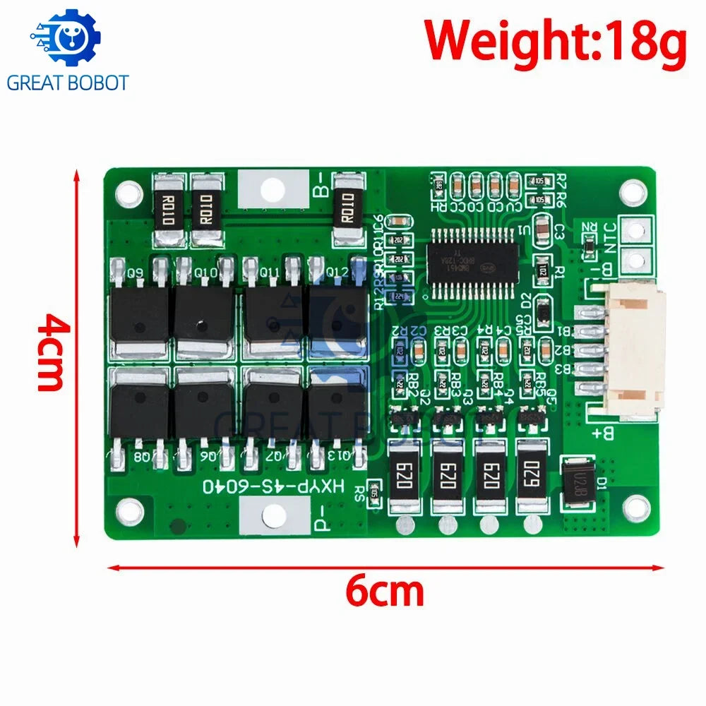 4S 20A LiFePO4 BMS 12.8V 14.4V Battery Management System