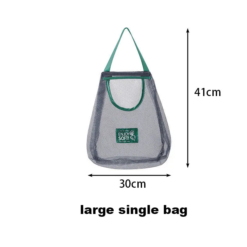 Reusable Storage Bags Kitchen Hanging Mesh Bag Home Fruit Vegetable
