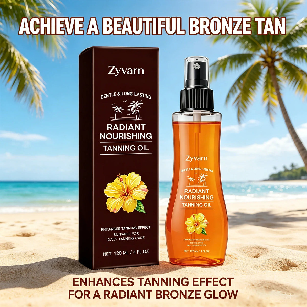 Sun Tanning Bronzing Oil – Hydrating Natural Glow 120ml