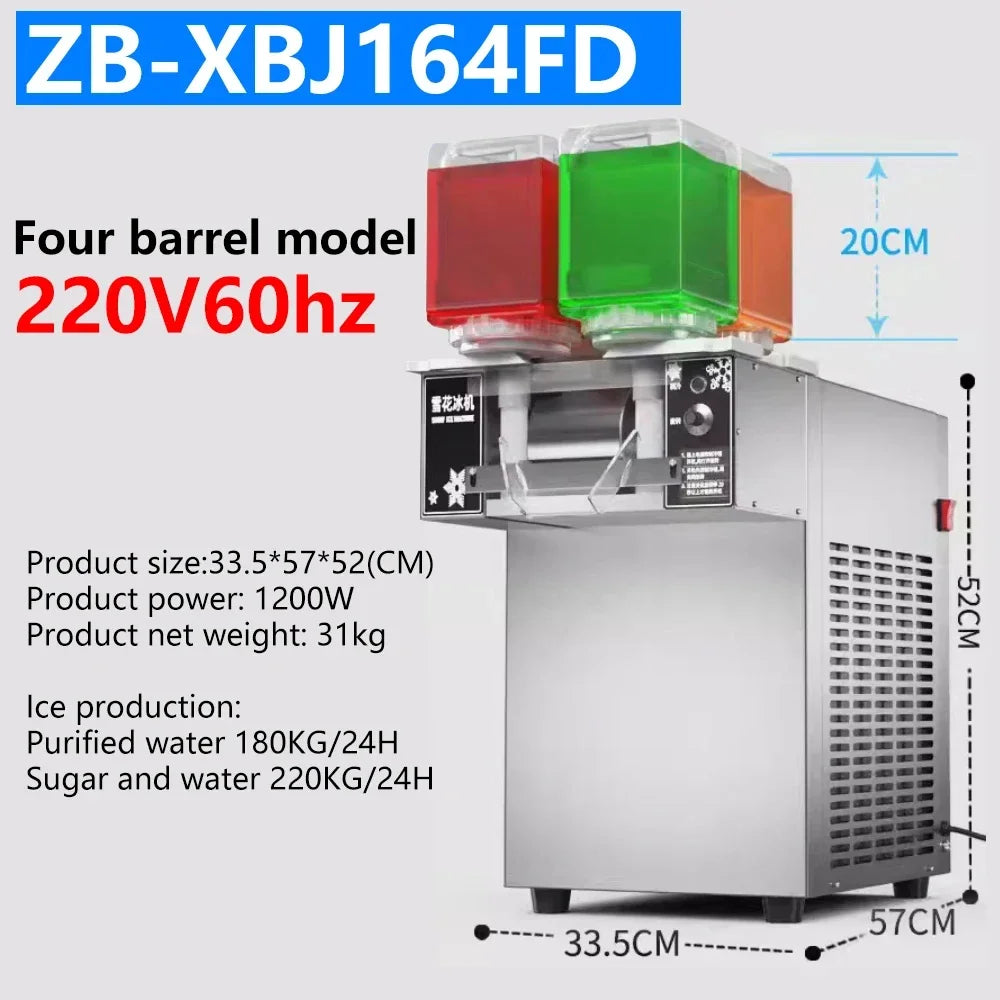Commercial Snowflake Ice Shaver Machine 180KG/24h | Bingsu Maker