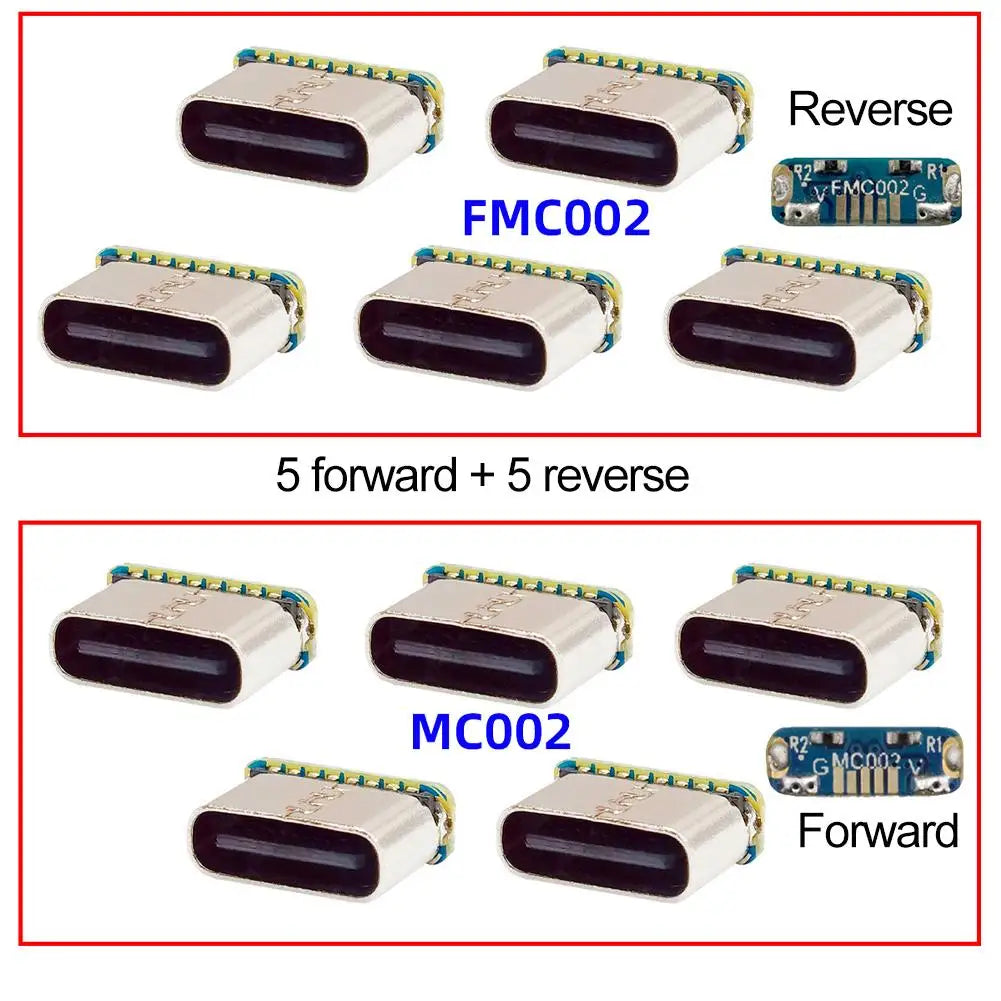 10-Pack USB-C Female Socket Connectors – DIY Micro-USB Upgrade