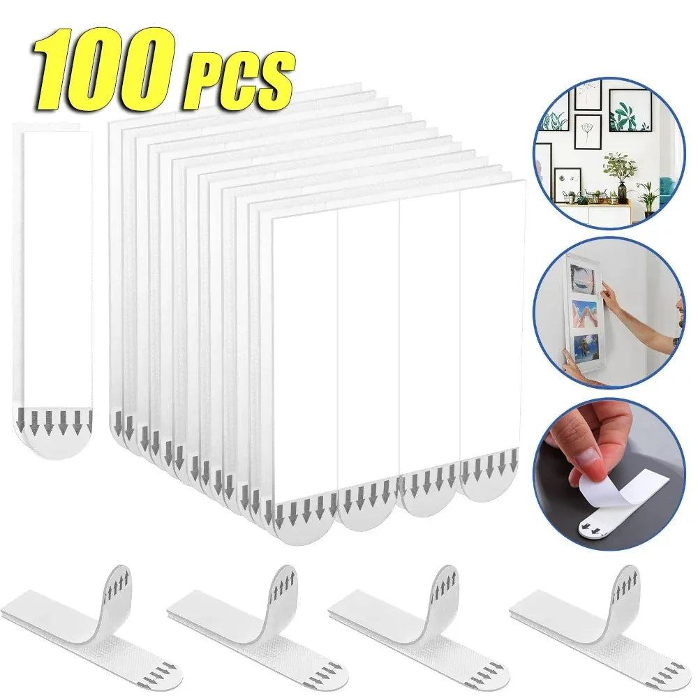 Punch-Free Adhesive Wall Mounting Strips for Frames & Posters