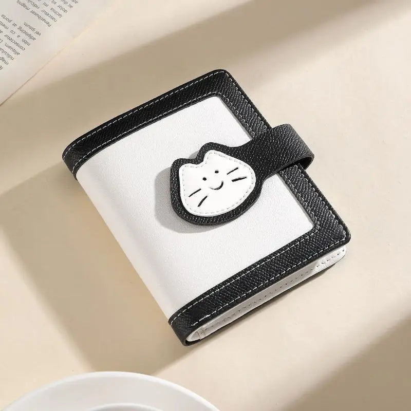Women's Mini PU Leather Wallet – Card Slots & Zipper Coin Purse